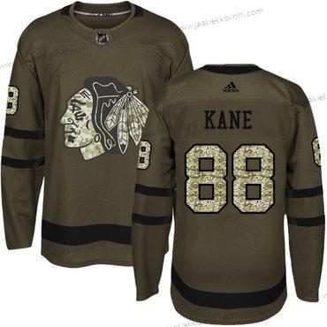 Adidas Nuoret Chicago Blackhawks #88 Patrick Kane Vihreä Salute to Service Ommeltu NHL Paita