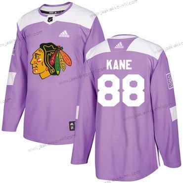 Adidas Nuoret Chicago Blackhawks #88 Patrick Kane Violetti Aito Taistelee syöpää vastaan Ommeltu NHL Paita