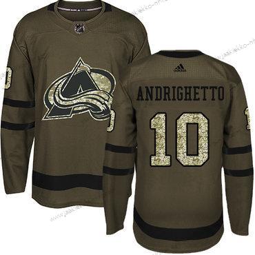 Adidas Nuoret Colorado Avalanche #10 Sven Andrighetto Vihreä Salute to Service Ommeltu NHL Paita