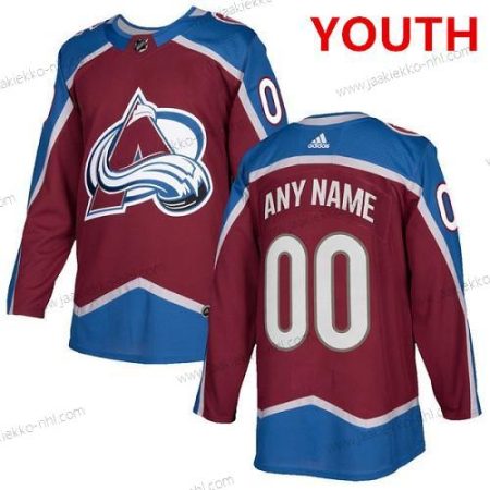 Adidas Nuoret Colorado Avalanche Mukautettu Aito Punainen Kotiottelupaita NHL Paita