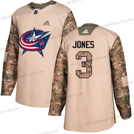 Adidas Nuoret Columbus Blue Jackets #3 Seth Jones Maastokuvio Aito 2017 Veterans Day Ommeltu NHL Paita