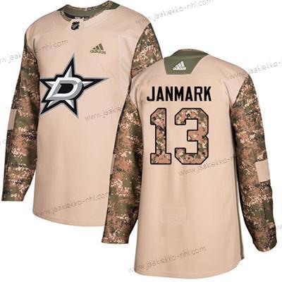 Adidas Nuoret Dallas Stars #13 Mattias Janmark Maastokuvio Aito 2017 Veterans Day Ommeltu NHL Paita