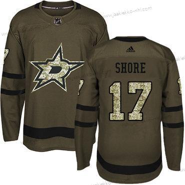 Adidas Nuoret Dallas Stars #17 Devin Shore Vihreä Salute to Service Ommeltu NHL Paita