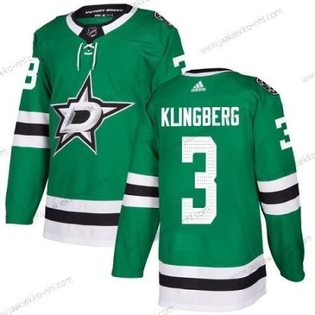 Adidas Nuoret Dallas Stars #3 John Klingberg Vihreä Kotiottelupaita Aito Ommeltu NHL Paita