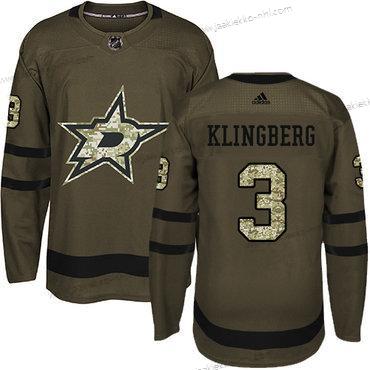 Adidas Nuoret Dallas Stars #3 John Klingberg Vihreä Salute to Service Ommeltu NHL Paita