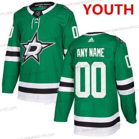 Adidas Nuoret Dallas Stars Mukautettu Aito Vihreä Kotiottelupaita NHL Paita