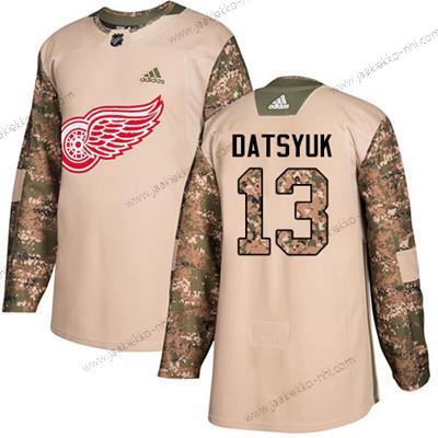 Adidas Nuoret Detroit Red Wings #13 Pavel Datsyuk Maastokuvio Aito 2017 Veterans Day Ommeltu NHL Paita