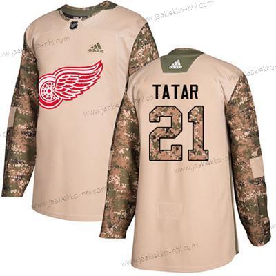 Adidas Nuoret Detroit Red Wings #21 Tomas Tatar Maastokuvio Aito 2017 Veterans Day Ommeltu NHL Paita