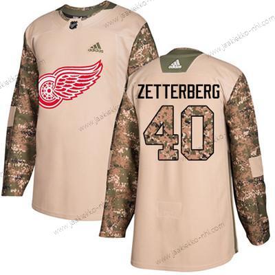 Adidas Nuoret Detroit Red Wings #40 Henrik Zetterberg Maastokuvio Aito 2017 Veterans Day Ommeltu NHL Paita