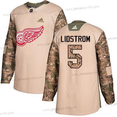 Adidas Nuoret Detroit Red Wings #5 Nicklas Lidstrom Maastokuvio Aito 2017 Veterans Day Ommeltu NHL Paita