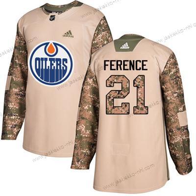 Adidas Nuoret Edmonton Oilers #21 Andrew Ference Maastokuvio Aito 2017 Veterans Day Ommeltu NHL Paita