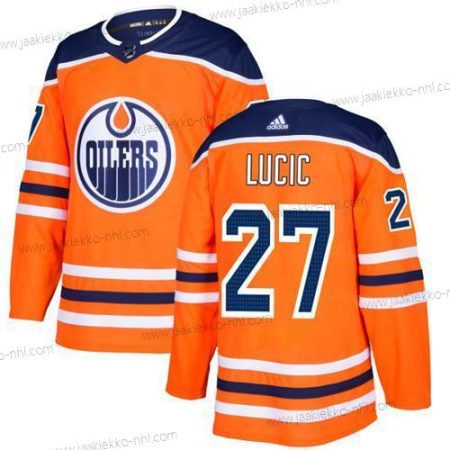 Adidas Nuoret Edmonton Oilers #27 Milan Lucic Oranssi Kotiottelupaita Aito Ommeltu NHL Paita