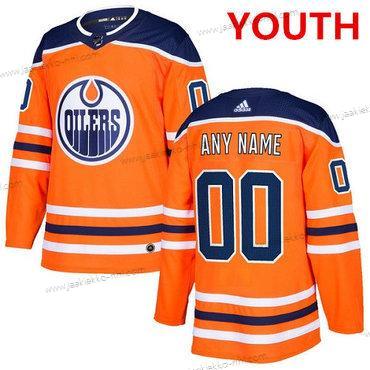 Adidas Nuoret Edmonton Oilers Mukautettu Aito Oranssi Kotiottelupaita NHL Paita