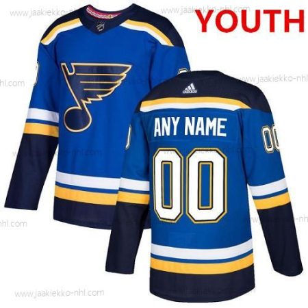 Adidas St. Louis Blues Mukautettu Aito Royal Sininen Kotiottelupaita NHL Paita