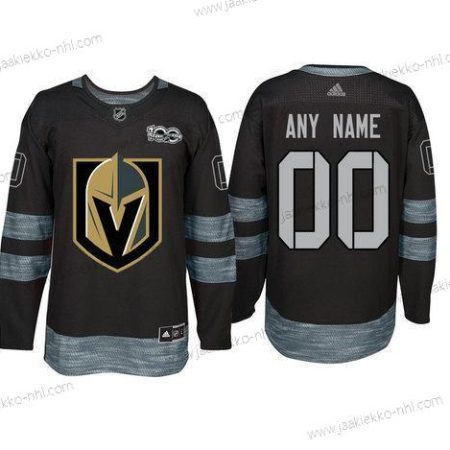 Adidas Vegas Golden Knights Mukautettu Musta 1917-2017 100th Vuosipäivä Ommeltu NHL Paita