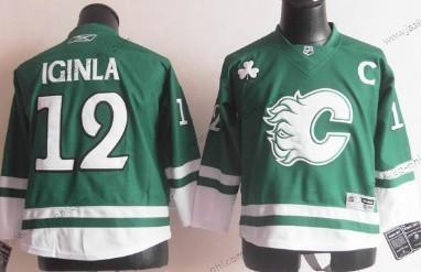 Lasten Calgary Flames #12 Jarome Iginla St. Patrick’S Day Vihreä Paita