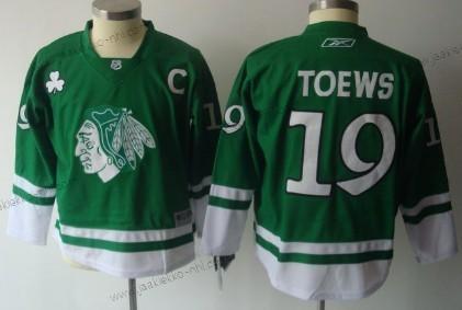 Lasten Chicago Blackhawks #19 Janathan Toews St. Patrick’S Day Vihreä Paita