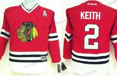 Lasten Chicago Blackhawks #2 Duncan Keith Punainen Paita