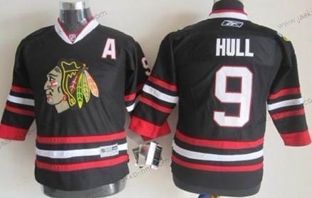 Lasten Chicago Blackhawks #9 Bobby Hull Musta Paita