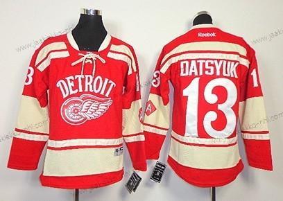 Lasten Detroit Red Wings #13 Pavel Datsyuk 2014 Talvi Klassinen Punainen Paita