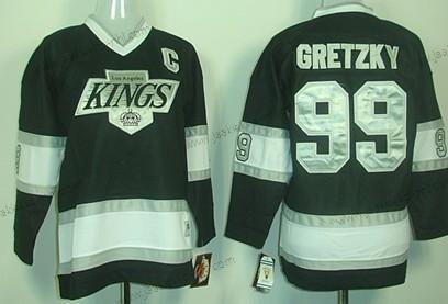 Lasten Los Angeles Kings #99 Wayne Gretzky Musta Retro CCM Paita