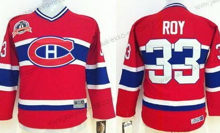 Lasten Montreal Canadiens #33 Patrick Roy Punainen Retro CCM Paita