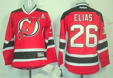 Lasten New Jersey Devils #26 Patrik Elias Punainen With Musta Paita