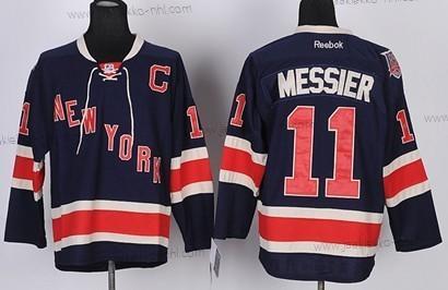 Lasten New York Rangers #11 Mark Messier Laivastonsininen Sininen Vieraspaita 85Th Paita