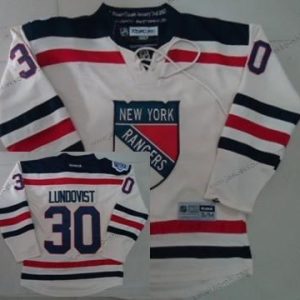 Lasten New York Rangers #30 Henrik Lundqvist 2012 Talvi Klassinen Kerma Paita