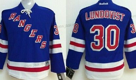 Lasten New York Rangers #30 Henrik Lundqvist Sininen Paita