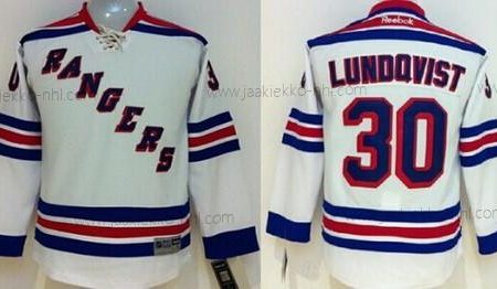 Lasten New York Rangers #30 Henrik Lundqvist Valkoinen Paita