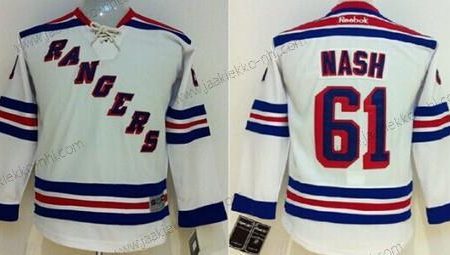 Lasten New York Rangers #61 Rick Nash Valkoinen Paita