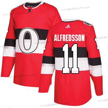 Lasten Ottawa Senators 11 Daniel Alfredsson Punainen Aito 1917-2017 100th Klassinen Ommeltu NHL Paita