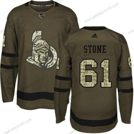 Lasten Ottawa Senators 61 Mark Stone Vihreä Salute to Service Ommeltu NHL Paita