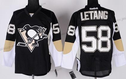 Lasten Pittsburgh Penguins #58 Kris Letang Musta Paita