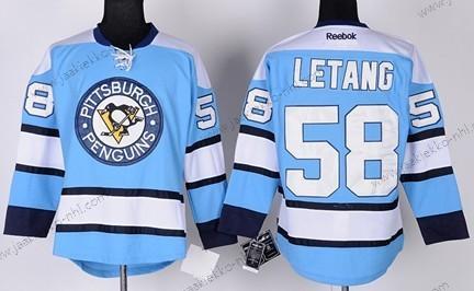 Lasten Pittsburgh Penguins #58 Kris Letang Sininen Paita