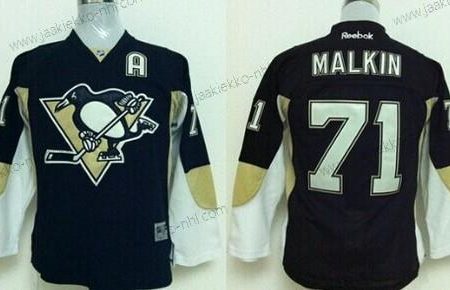 Lasten Pittsburgh Penguins #71 Evgeni Malkin Musta Paita