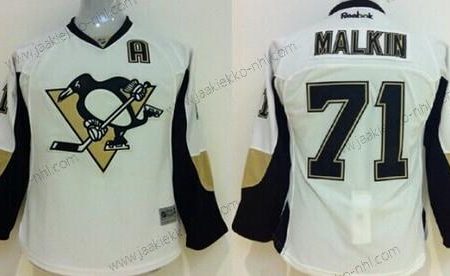 Lasten Pittsburgh Penguins #71 Evgeni Malkin Valkoinen Paita