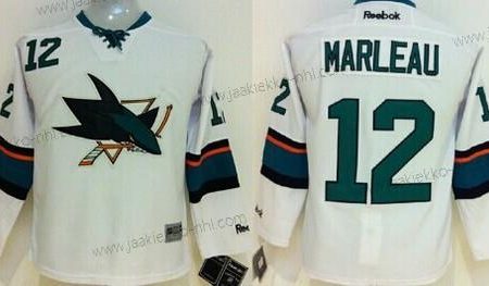 Lasten San Jose Sharks #12 Patrick Marleau 2014 Valkoinen Paita