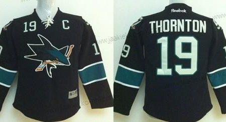 Lasten San Jose Sharks #19 Joe Thornton Musta Paita