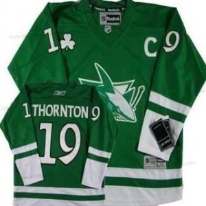 Lasten San Jose Sharks #19 Joe Thornton St. Patrick’S Day Vihreä Paita