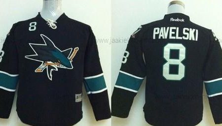 Lasten San Jose Sharks #8 Joe Pavelski Musta Paita