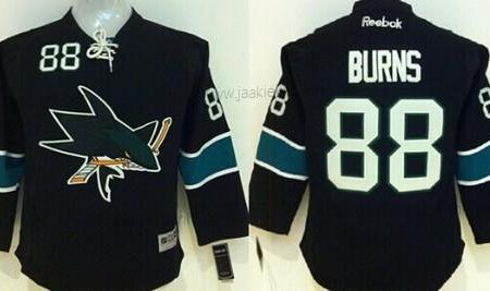 Lasten San Jose Sharks #88 Brent Burns Musta Vieraspaita Paita