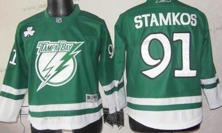 Lasten Tampa Bay Lightning #91 Steven Stamkos St. Patrick’S Day Vihreä Paita