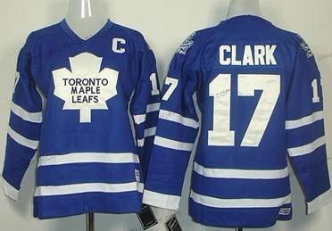 Lasten Toronto Maple Leafs #17 Wendel Clark Sininen Retro CCM Paita