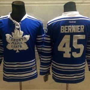 Lasten Toronto Maple Leafs #45 Jonathan Bernier 2014 Talvi Klassinen Sininen Paita