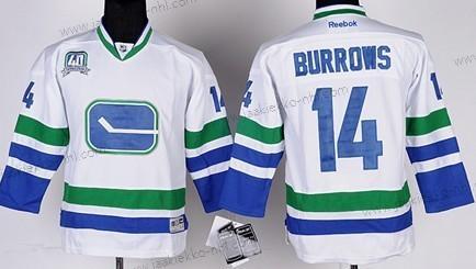 Lasten Vancouver Canucks #14 Alexandre Burrows Valkoinen Vieraspaita Paita