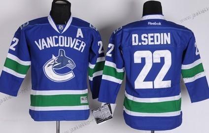 Lasten Vancouver Canucks #22 Daniel Sedin Sininen Paita