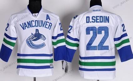 Lasten Vancouver Canucks #22 Daniel Sedin Valkoinen Paita