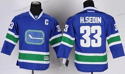 Lasten Vancouver Canucks #33 Henrik Sedin Sininen Vieraspaita Paita